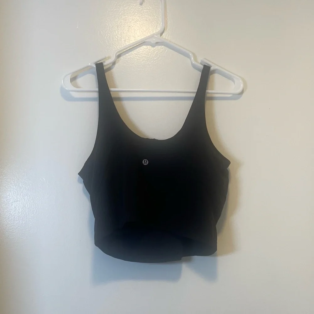 lululemon athletica Black Cropped Tank with Wide Straps